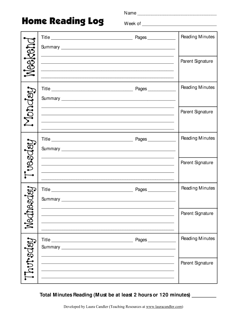 free printable reading log with summary: fill out & sign online